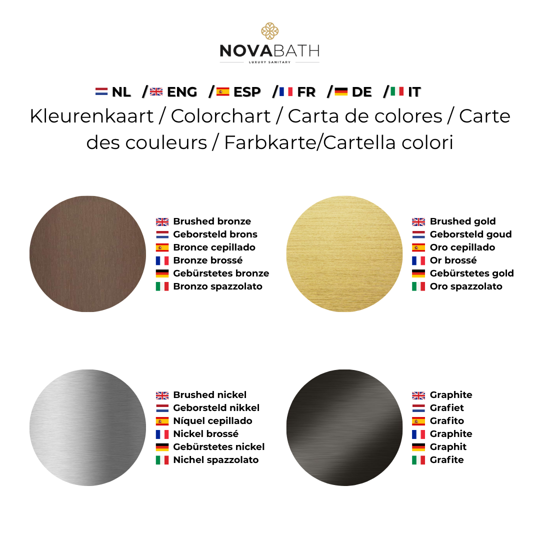 Inbouw mengkraan - Valencia – 60MM - 1-Gats - Brushed gold