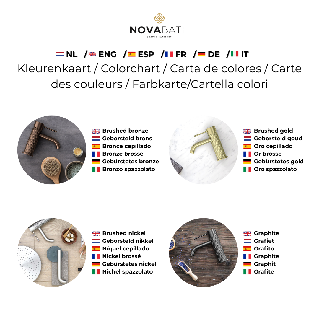 Inbouw mengkraan - Valencia – 60MM - 1-Gats - Brushed gold