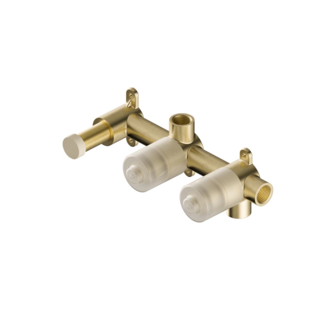 Inbouw douchemengkraan – Sorrento – Verde Alpi – Staafhanddouche – Zonder achterplaat – Brushed gold