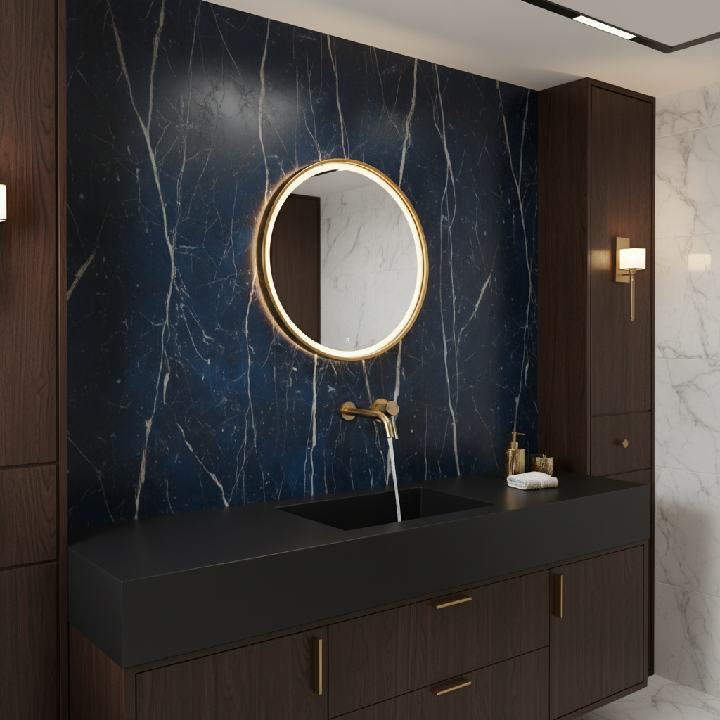 Inbouw wastafelkraan Angelica - Geborsteld goud - 23 × 20.5 × 10 cm