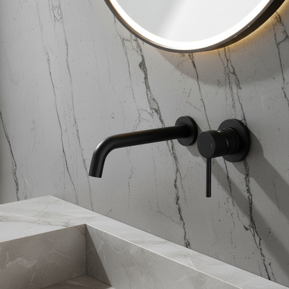 Inbouw wastafelkraan Angelica - Mat zwart - 23 × 20.5 × 10 cm