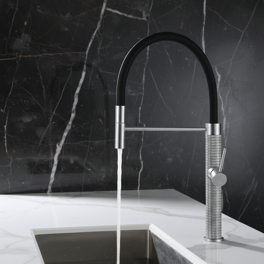 Semi-professionele Keukenkraan Angelica – Uittrekbare Uitloop – Chroom- 52.9 × 24.9 × 5.5 cm
