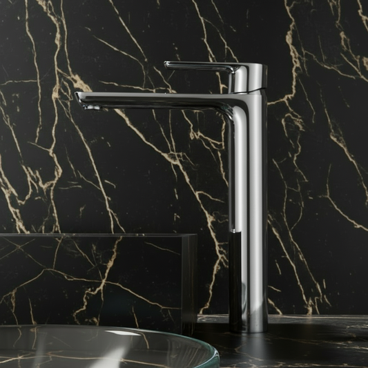 Hoge wastafelkraan  – Silvio – Chroom - 31,5 × 19 × 4,5 cm