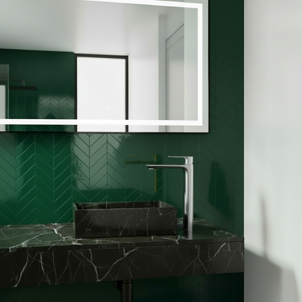 Hoge wastafelkraan  – Silvio – Chroom - 31,5 × 19 × 4,5 cm