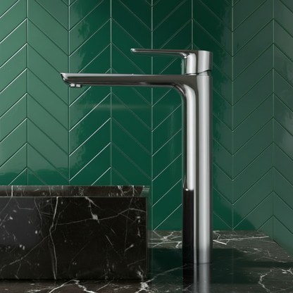 Hoge wastafelkraan  – Silvio – Chroom - 31,5 × 19 × 4,5 cm