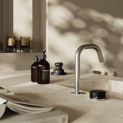 Inbouw mengkraan – Sorrento – Marquina Black – Brushed gold