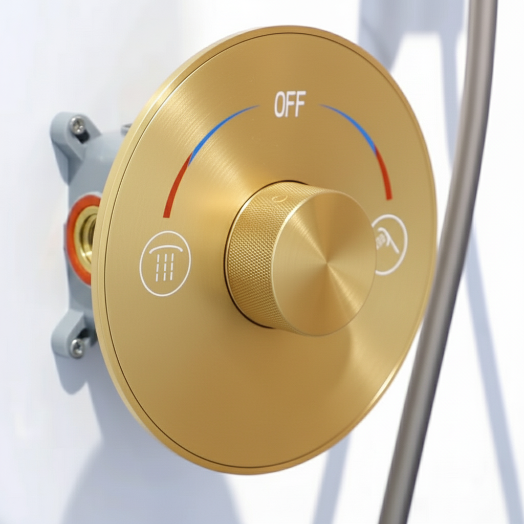 Inbouw Regendoucheset Amalia - Geborsteld goud