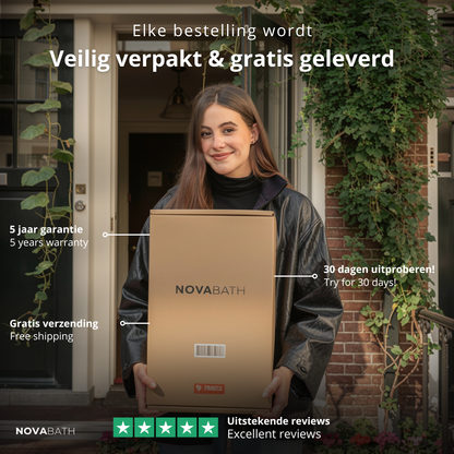 Thermostatisch Douchepaneel Marcelo – Digitale Display - Mat zwart - 182 × 40 × 52 cm