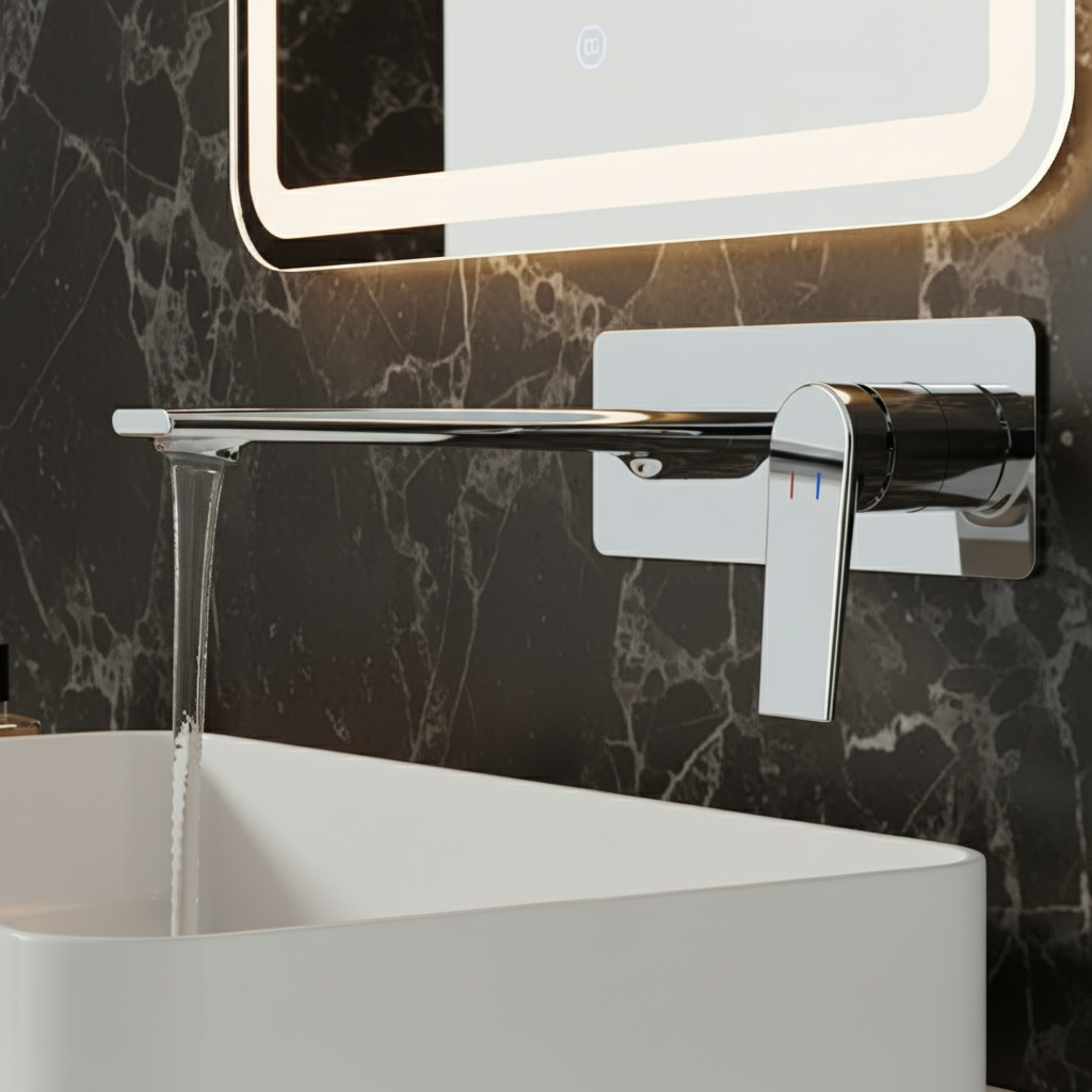 Inbouw wastafelkraan Diego  – Chroom- 22,5 × 11 × 20 cm