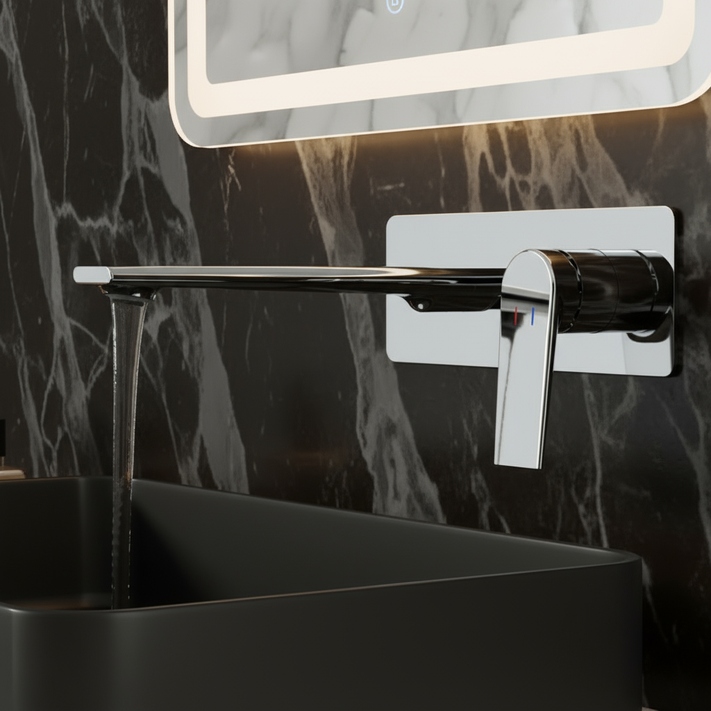 Inbouw wastafelkraan Diego  – Chroom- 22,5 × 11 × 20 cm