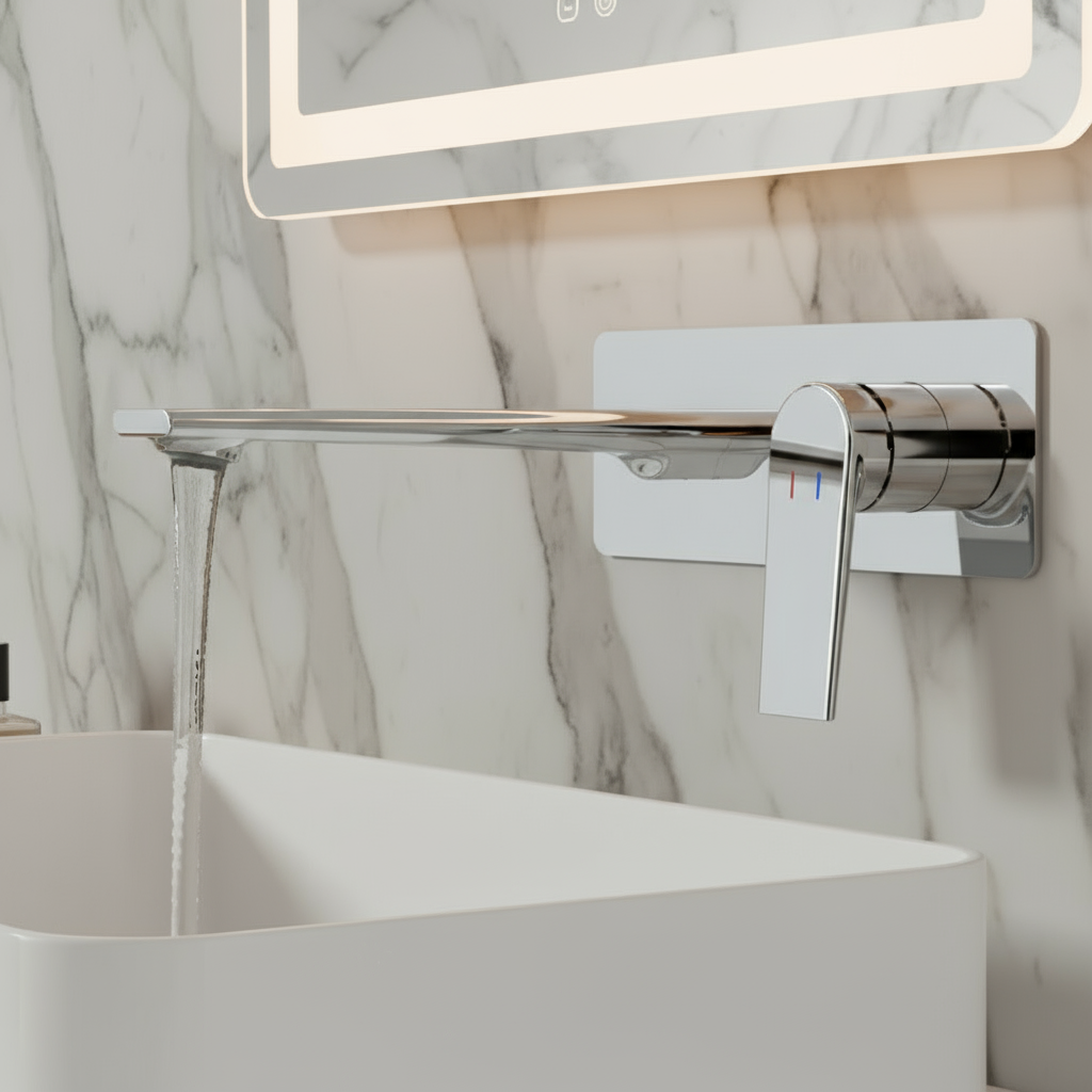 Inbouw wastafelkraan Diego  – Chroom- 22,5 × 11 × 20 cm