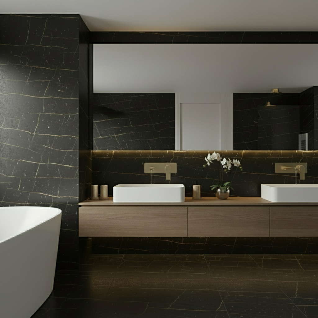 Inbouw wastafelkraan Diego  – Geborsteld goud - 22,5 × 11 × 20 cm