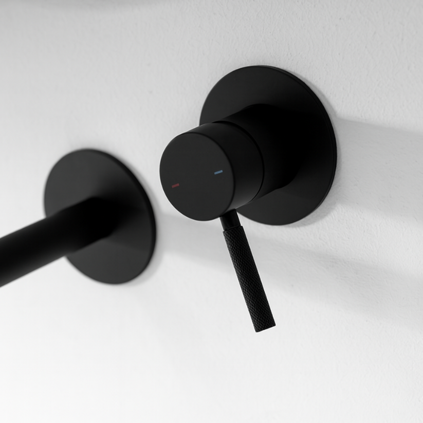 Inbouw wastafelkraan Taylor - Mat zwart - 8 × 12 × 16,5 cm