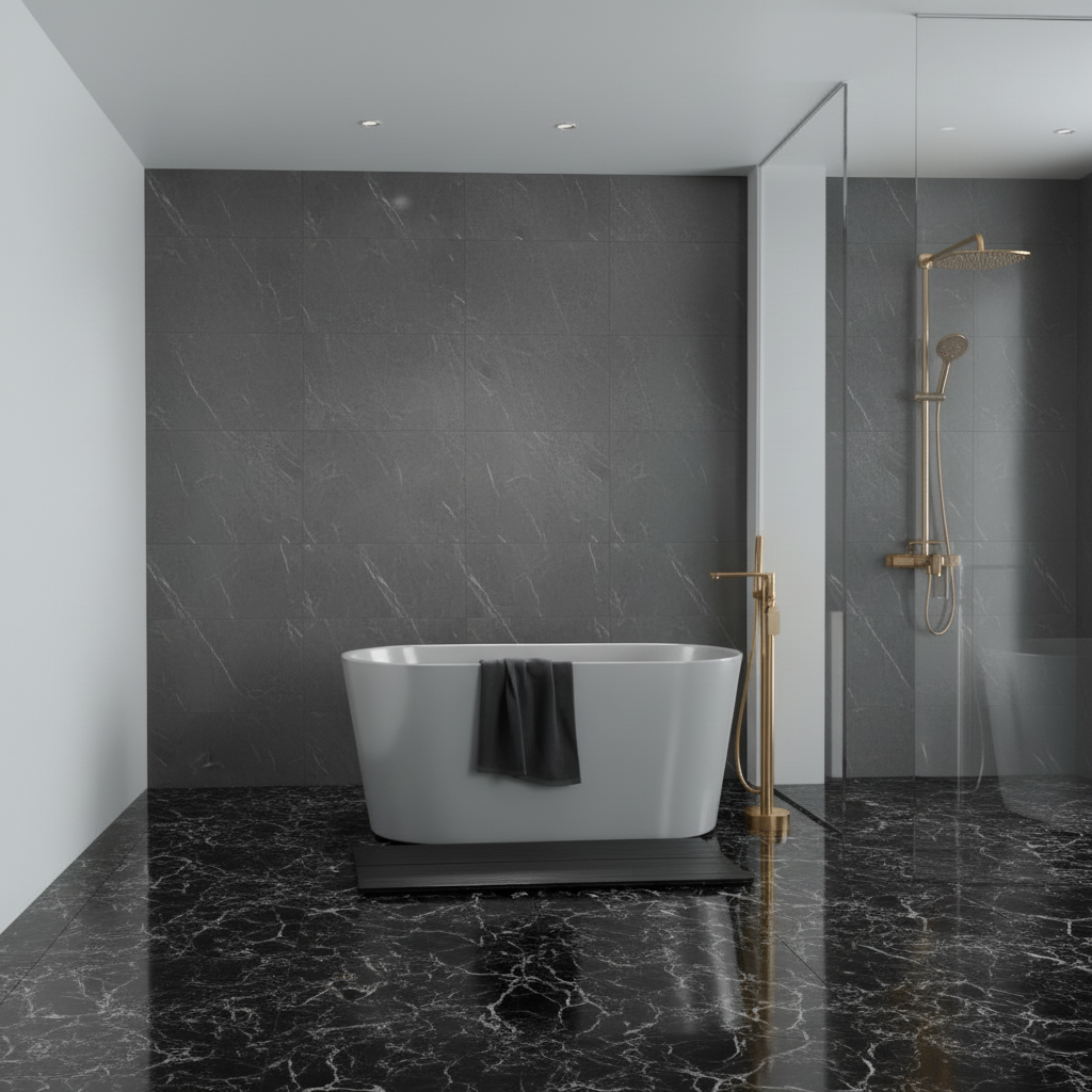 Vrijstaande badkraan Emilia - Geborsteld goud - 88 × 22 × 16 cm