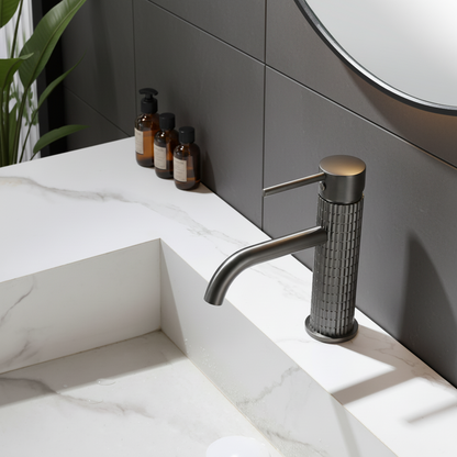 Opbouw wastafelkraan Angelica - Gunmetal grey - 15.9 × 12.2 × 5.5 cm