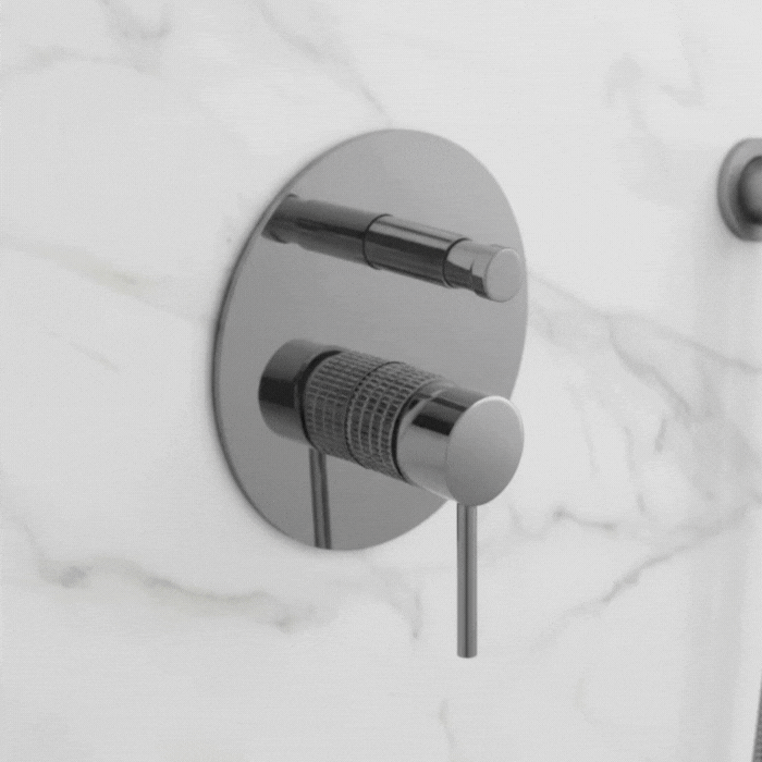 Inbouw Regendoucheset Angelica – Staafhanddouche – Gunmetal grey