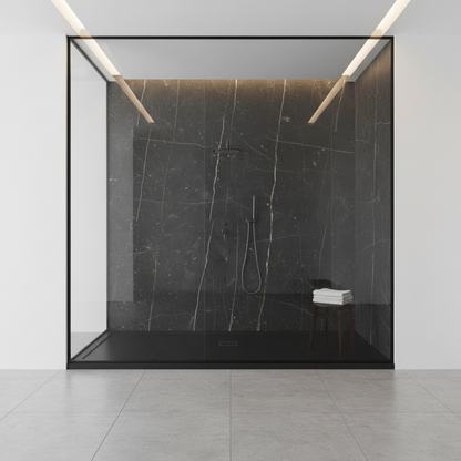 Inbouw Regendoucheset Angelica – Staafhanddouche – Gunmetal grey