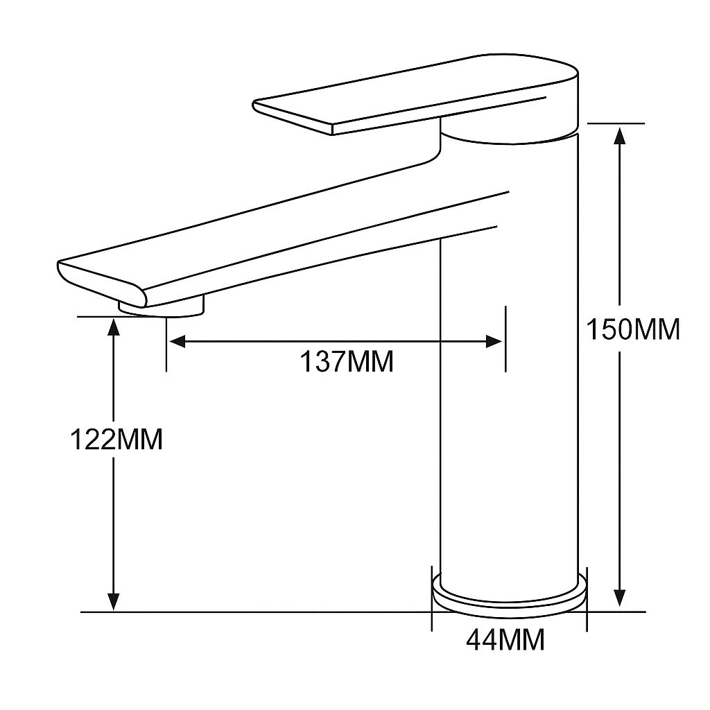Opbouw wastafelkraan Diego  – Geborsteld goud - 15 × 13,7 × 4,4 cm