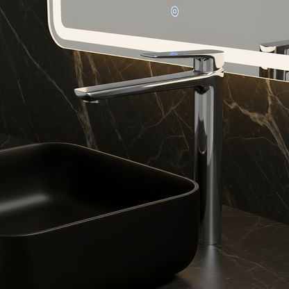 Hoge wastafelkraan Diego  – Chroom- 27,5 × 16,6 × 22,3 cm