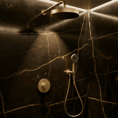 Inbouw Regendoucheset Amalia - Geborsteld goud