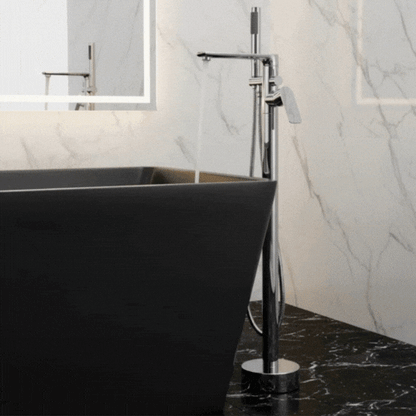 Vrijstaande badkraan Emilia - Chroom - 88 × 22 × 16 cm