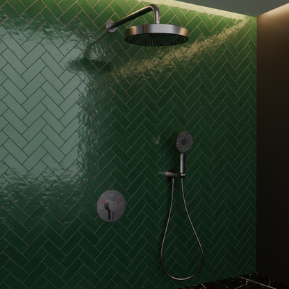 Inbouw Regendoucheset Amalia - Gunmetal grey