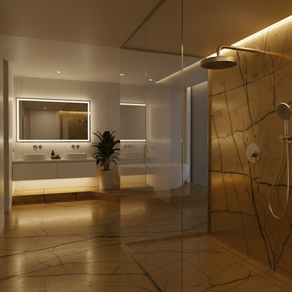 Inbouw Regendoucheset Amalia - Geborsteld goud