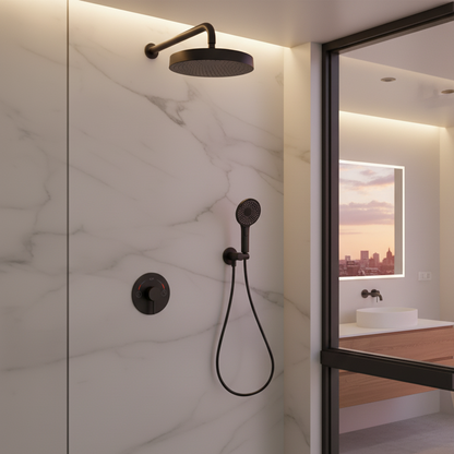 Inbouw Regendoucheset Amalia - Mat zwart