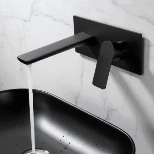 Inbouw wastafelkraan Silvio – Mat zwart - 25 × 10 × 20 cm