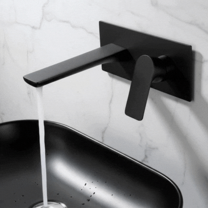 Inbouw wastafelkraan Silvio – Mat zwart - 25 × 10 × 20 cm